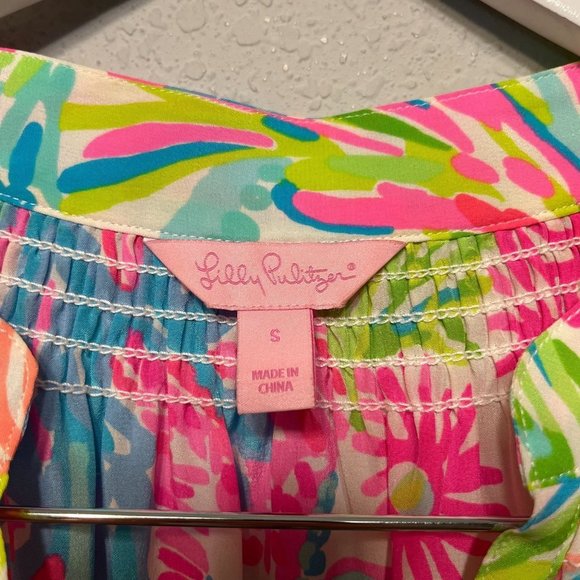 Lilly Pulitzer Lovers Coral Elsa in Silk Size Small - Picture 3 of 7